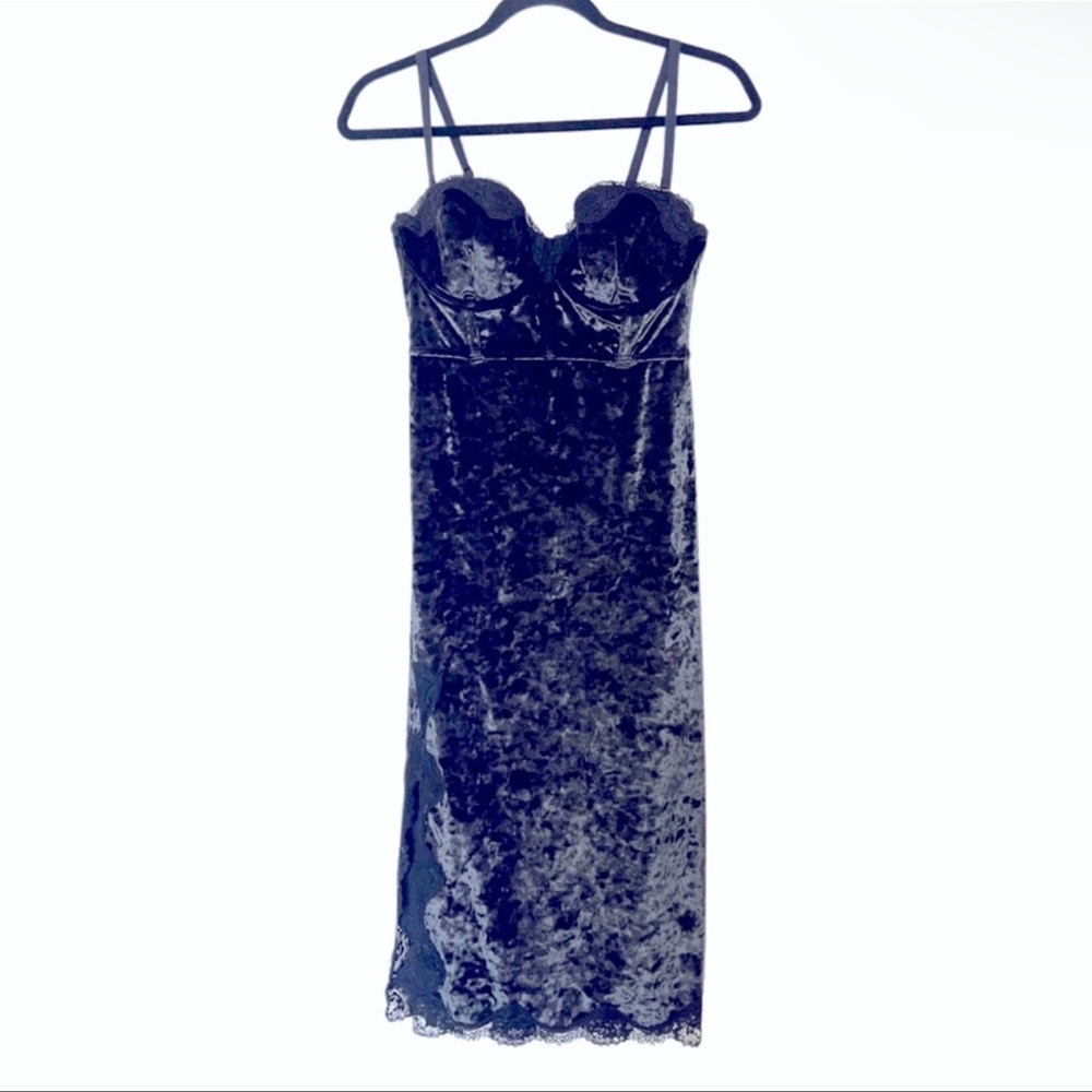NWT Victoria’s Secret Velvet Lace Bustier Dress 36C